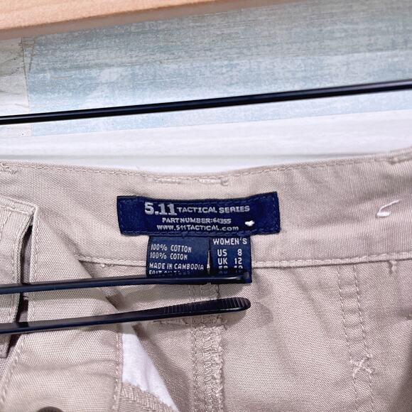 5.11 TACTICAL Cotton Canvas Pants Khaki Cargo Straight Leg Workwear Womens 8 - Picture 5 of 6